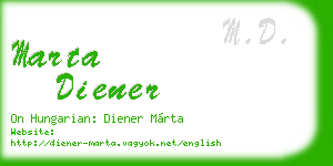 marta diener business card